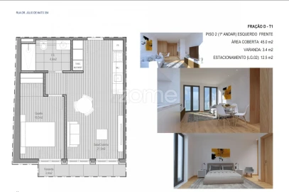 Apartamento T1 para Venda em Paranhos