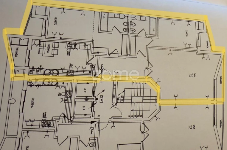 Apartamento T2 para Arrendamento em Carcavelos e Parede Planta 1