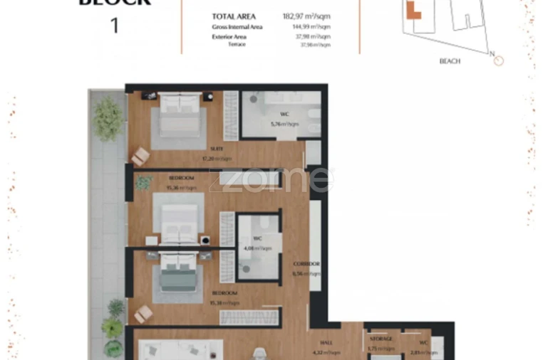 Apartamento T3 para Venda em Quarteira Foto 38
