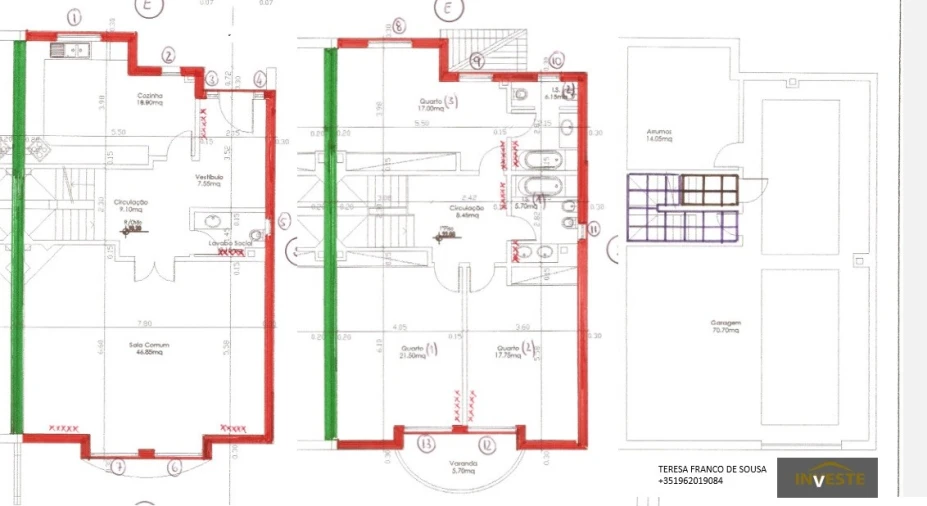 Moradia T3 para Venda em Cascais e Estoril Planta 1
