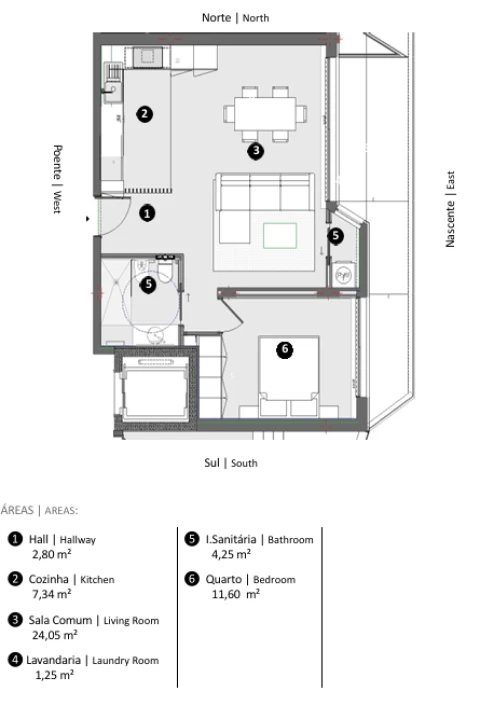 Apartamento T1 para Venda em Santa Maria Maior e Monserrate e Meadela
