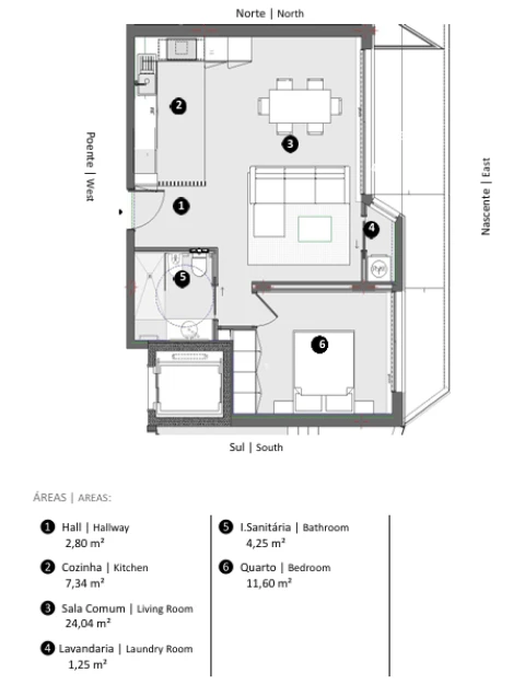 Apartamento T1 para Venda em Santa Maria Maior e Monserrate e Meadela