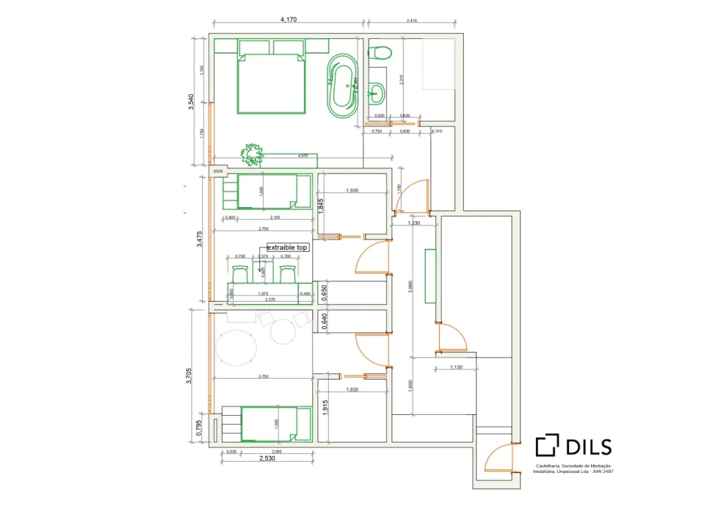 Apartamento T3 para Venda em Cascais e Estoril Planta 2