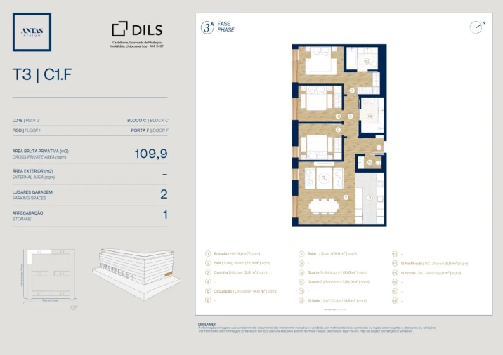 Apartamento T3 para Venda em Campanhã Planta 1