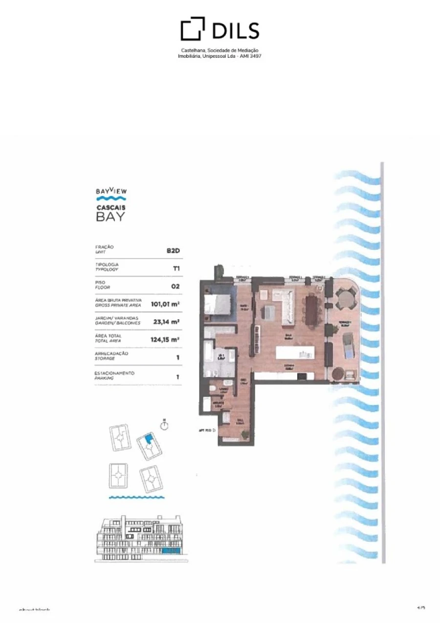 Apartamento T1 para Venda em Cascais e Estoril Planta 1