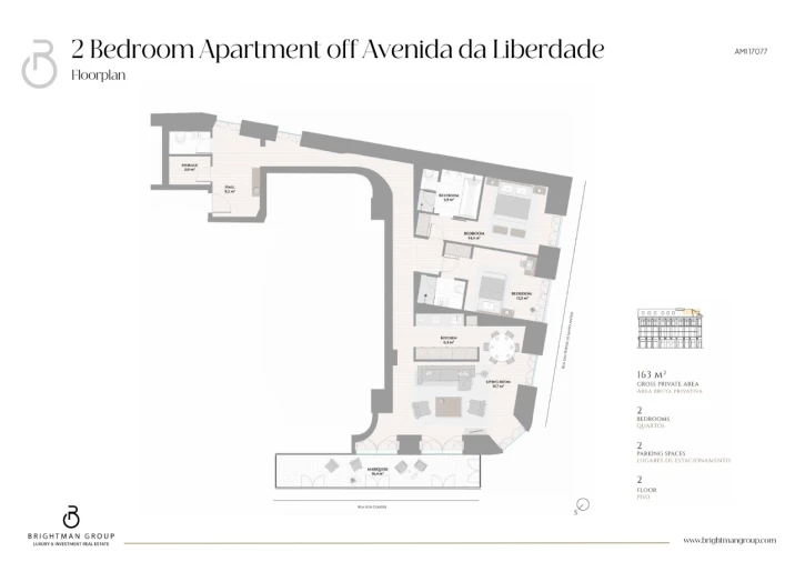 Apartamento T2 para Venda em Santo António Planta 1