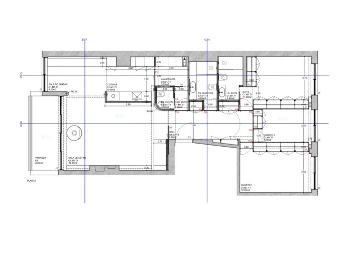 Apartamento T3 para Venda em Aldoar, Foz do Douro e Nevogilde Planta 1
