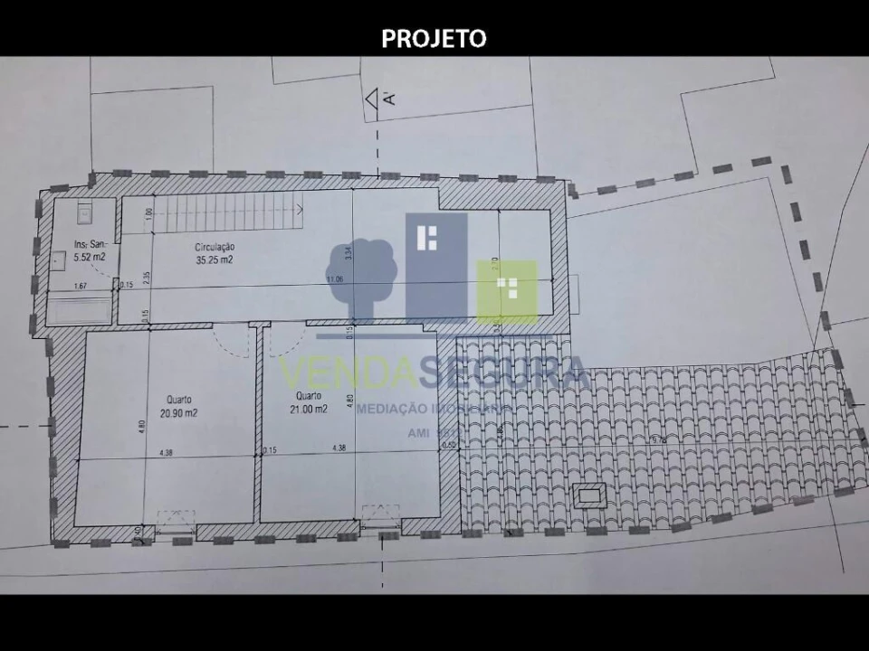 Moradia T3 para Venda em Santo Agostinho e São João Baptista e Santo Amador Planta 3