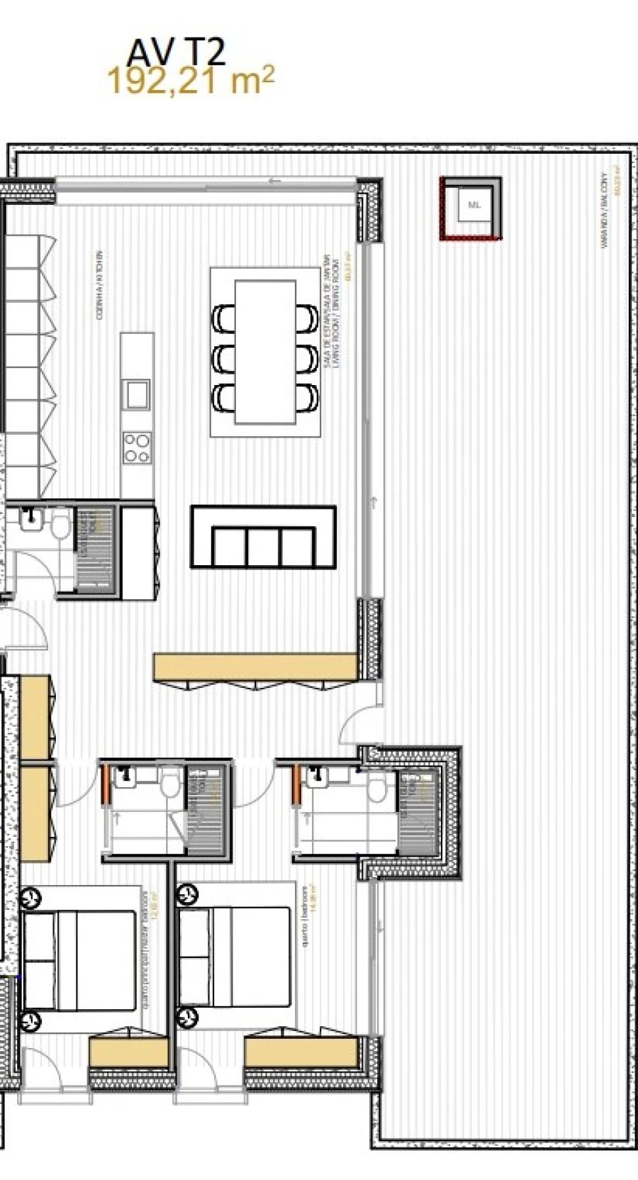 Apartamento T2 para Venda em Portimão Planta 1