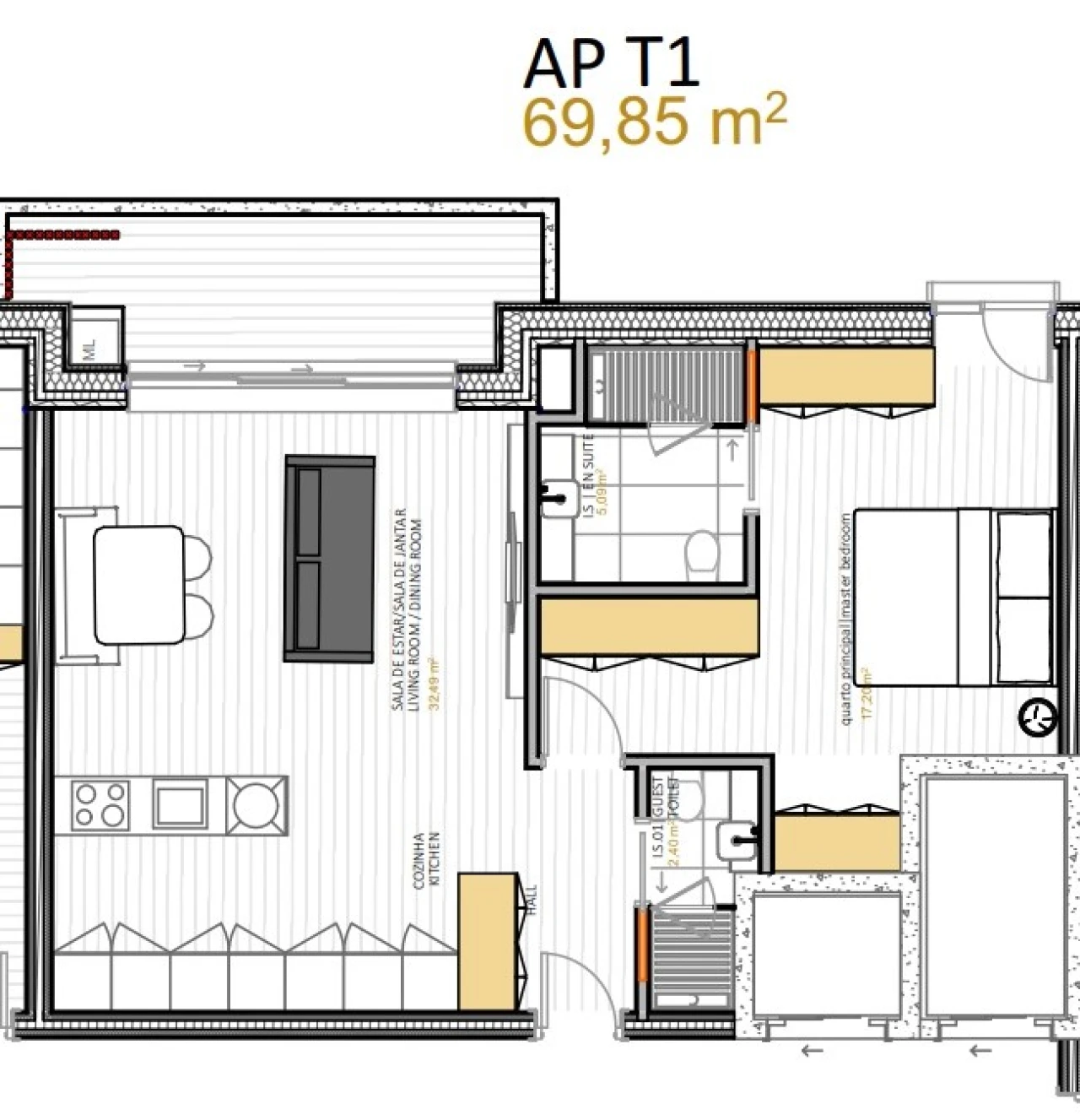Apartamento T1 para Venda em Portimão Planta 4
