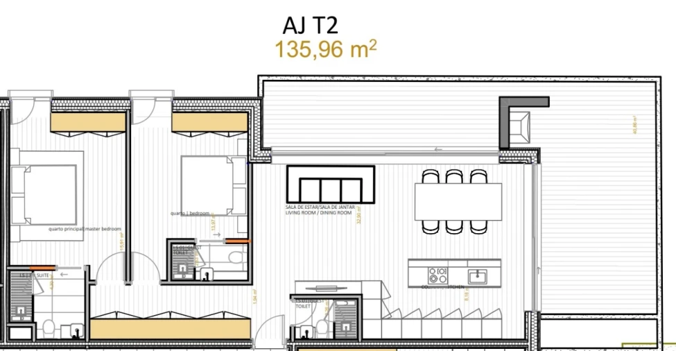 Apartamento T2 para Venda em Portimão Planta 1