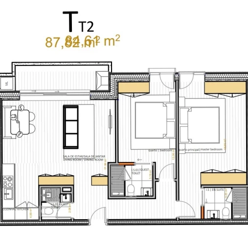 Apartamento T2 para Venda em Portimão Planta 4
