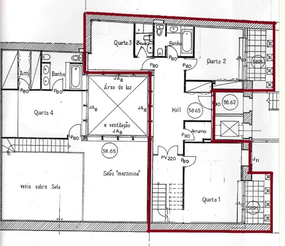 Apartamento T5 para Venda em Braga (São José de São Lázaro e São João do Souto) Planta 2
