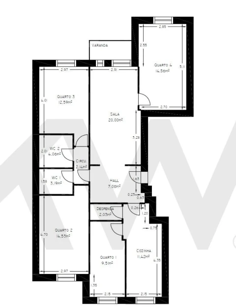 Apartamento T4 para Venda em Subportela, Deocriste e Portela Susã