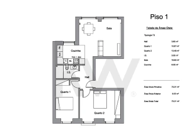 Apartamento T2 para Arrendamento em Penha de França