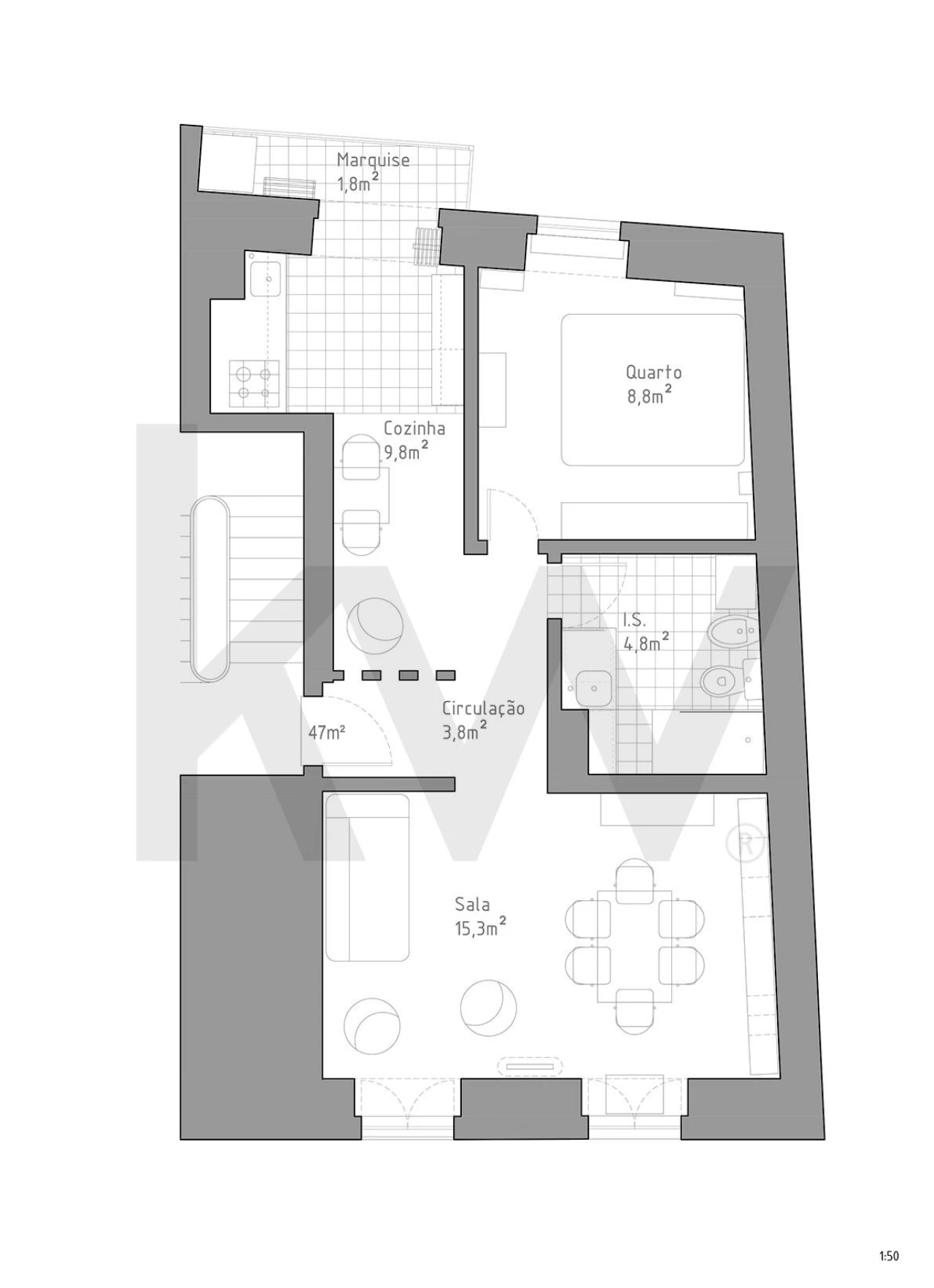 Apartamento T1 para Venda em Santa Maria Maior Foto 35