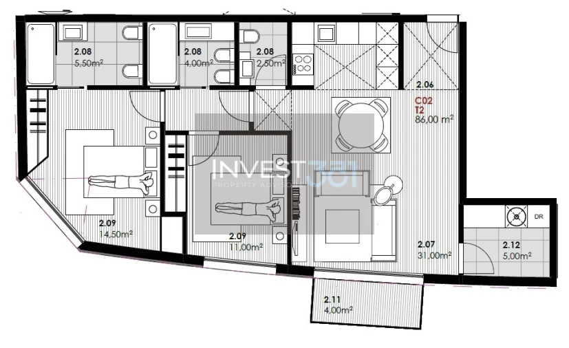 Apartamento T2 para Venda em Canidelo