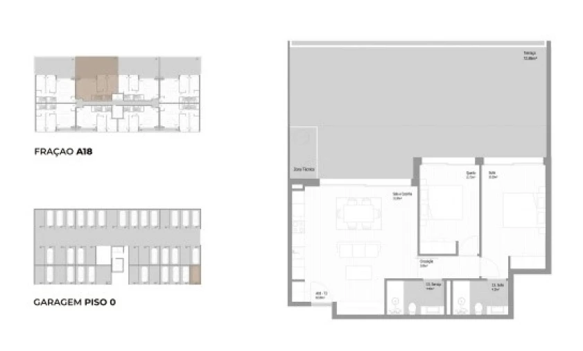 Apartamento T2 para Venda em Fânzeres e São Pedro da Cova Planta 1