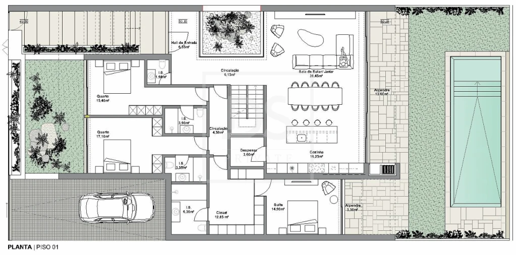Moradia T3 para Venda em Palmeira Planta 1