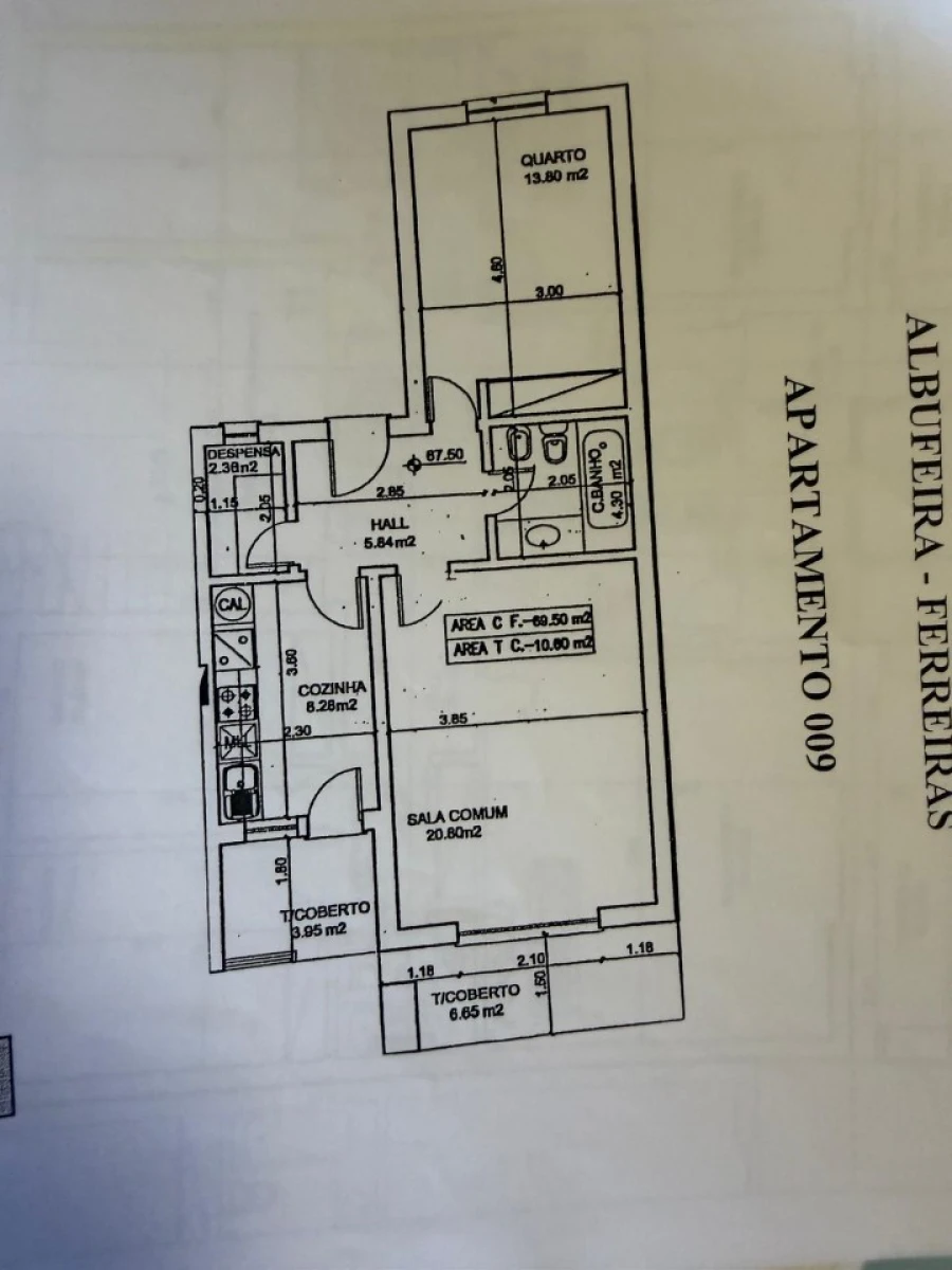 Apartamento T1 para Venda em Ferreiras Planta 1