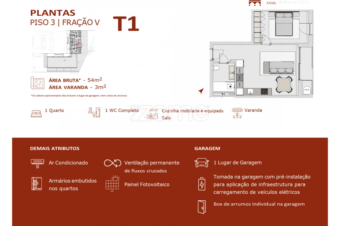 Apartamento T1 para Venda em Vila de Prado Foto 7