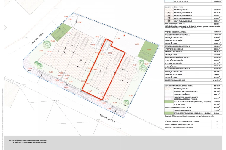Moradia T3 para Venda em Silva Planta 1