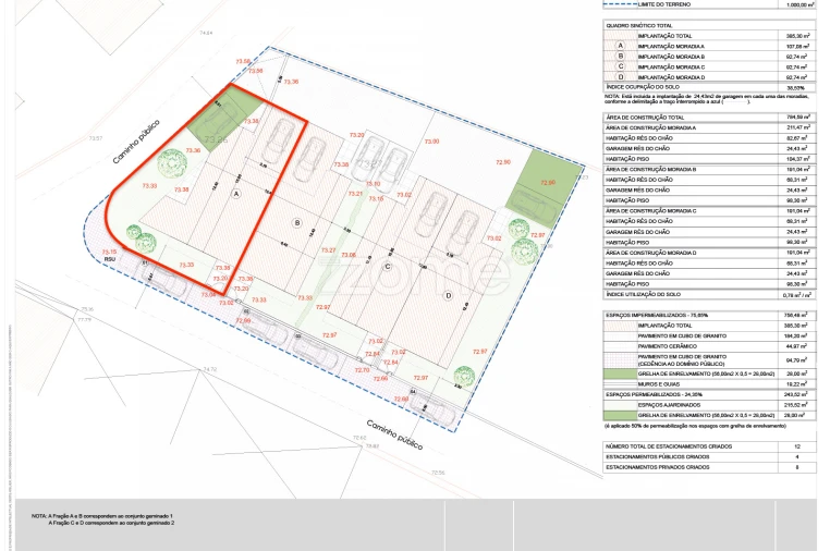 Moradia T3 para Venda em Silva Planta 1