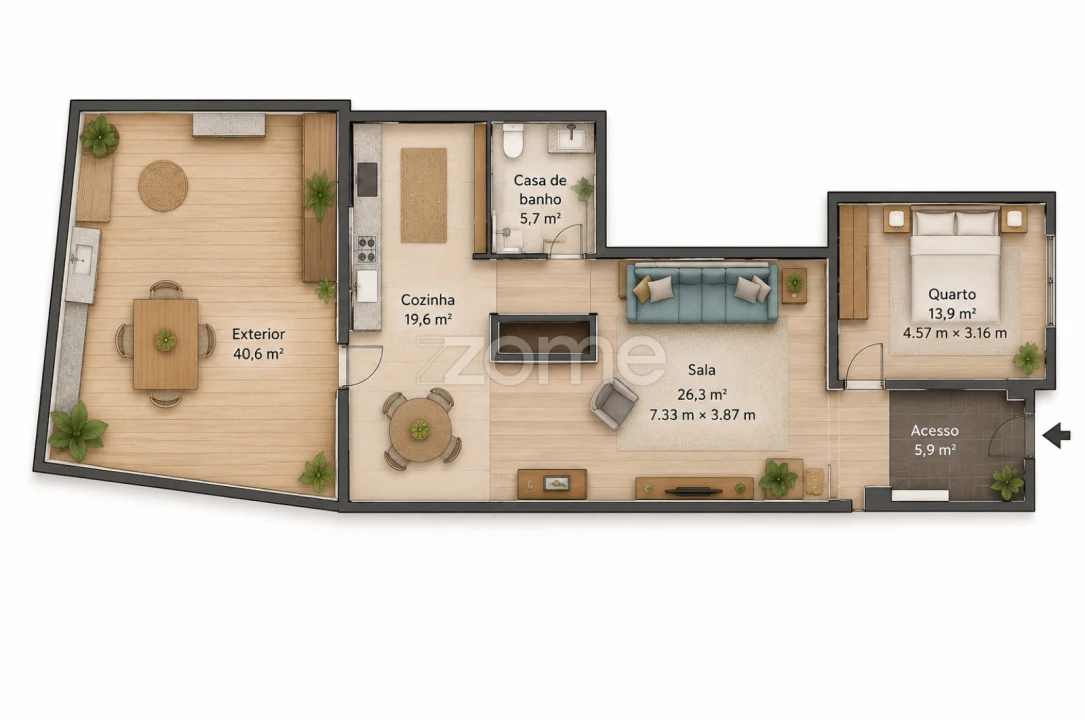 Apartamento T1 para Venda em Paranhos Foto 20