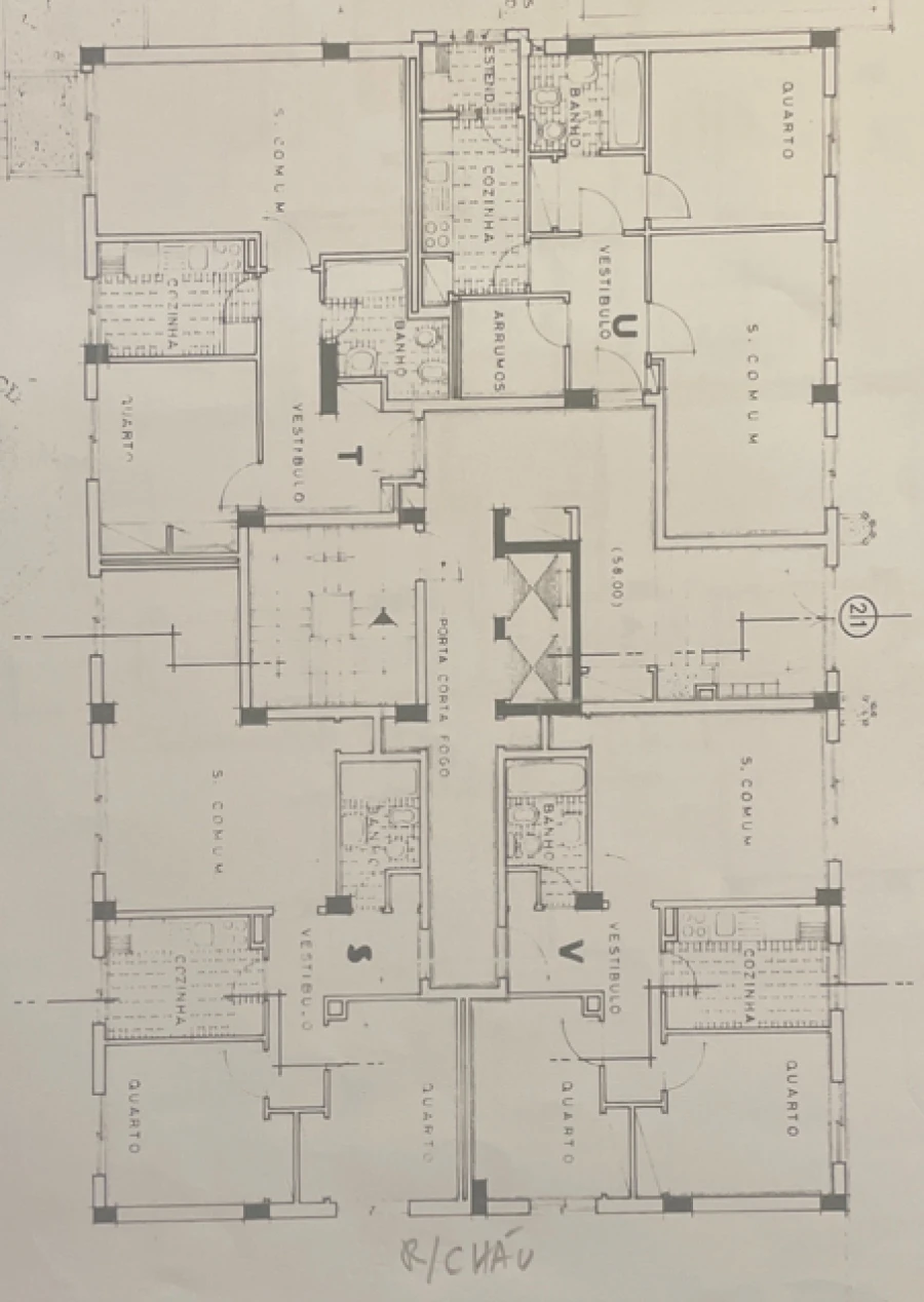Apartamento T1 para Venda em Cedofeita, Santo Ildefonso, Sé, Miragaia, São Nicolau e Vitória Planta 1