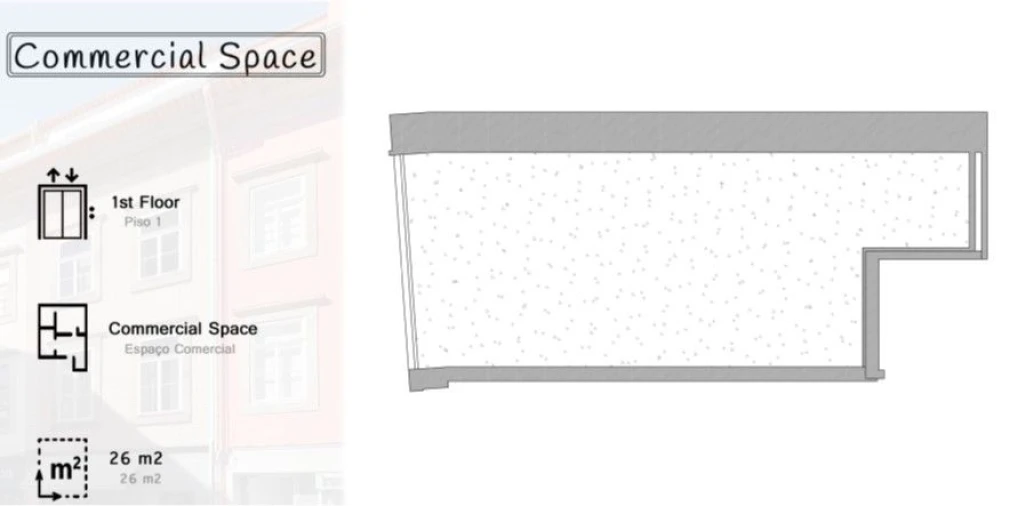 Loja para Venda em Cedofeita, Santo Ildefonso, Sé, Miragaia, São Nicolau e Vitória Planta 1