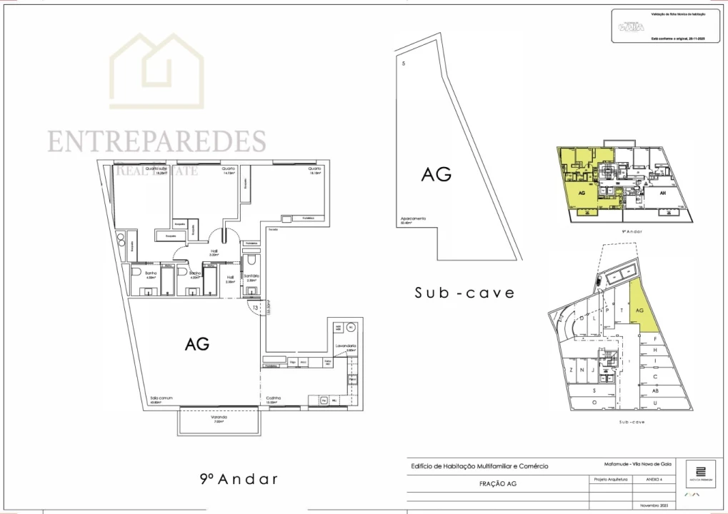 Apartamento T3 para Venda em Mafamude e Vilar do Paraíso Foto 41