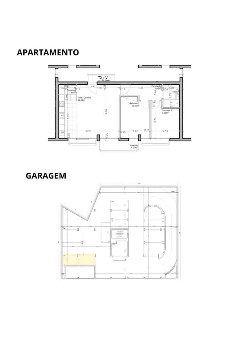 Apartamento T2 para Arrendamento em Santa Maria, São Pedro e Matacães Planta 1