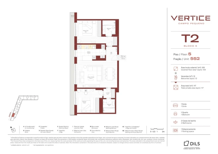 Apartamento T2 para Venda em Areeiro Planta 1