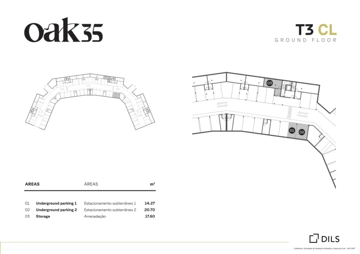 Apartamento T3 para Venda em Quarteira Planta 1