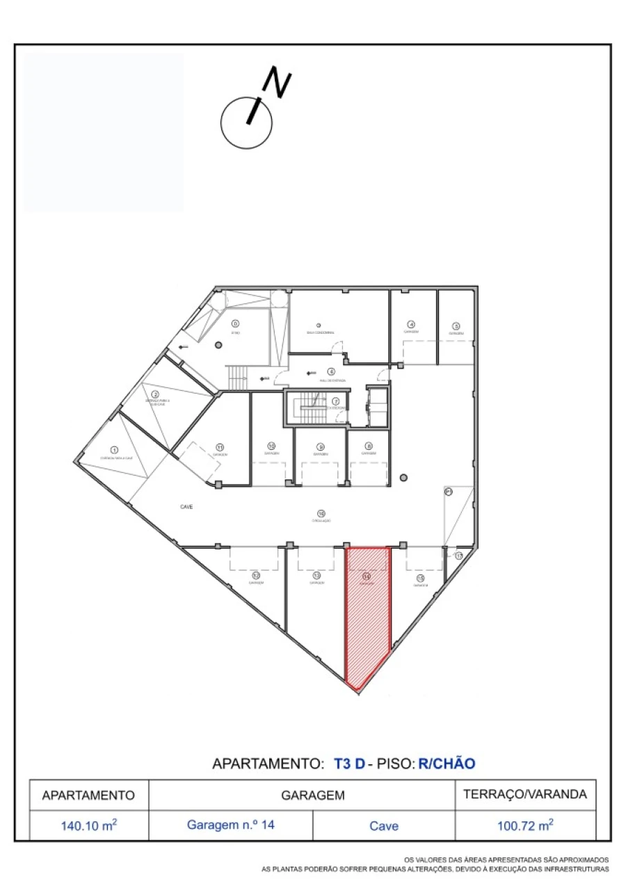 Apartamento T3 para Venda em Tavarede Planta 2