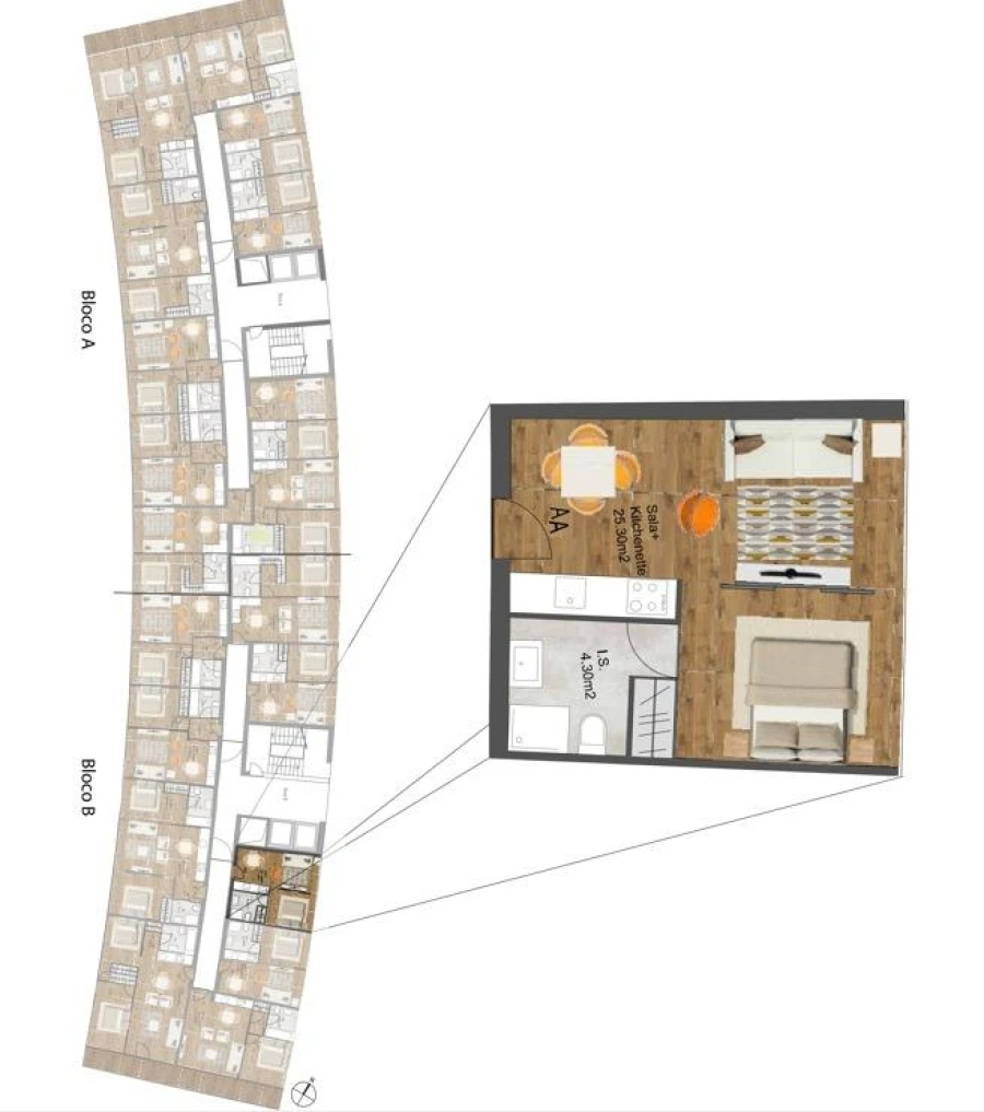 Apartamento T1 para Venda em São Domingos de Benfica Foto 18