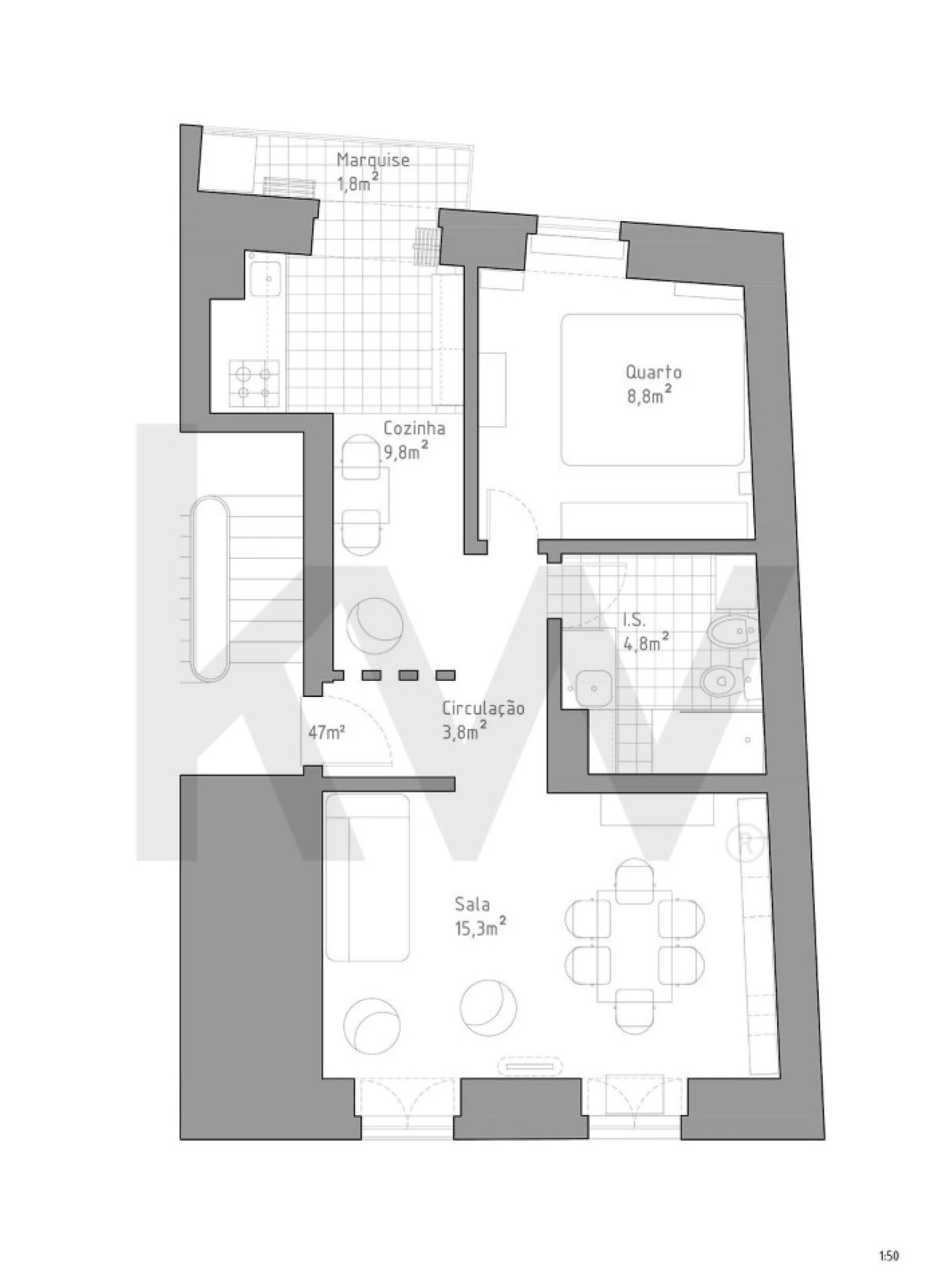 Apartamento T1 para Venda em Santa Maria Maior Foto 35