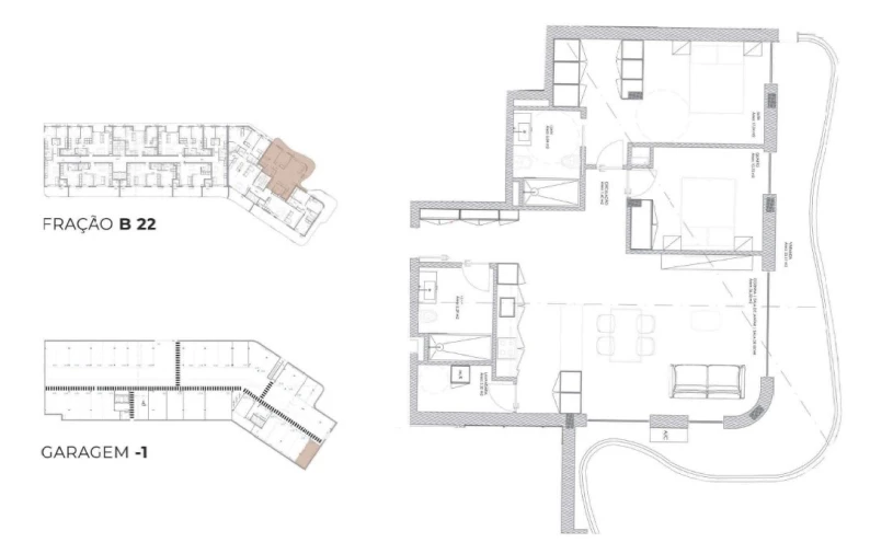 Apartamento T2 para Venda em Oliveira do Douro Planta 1