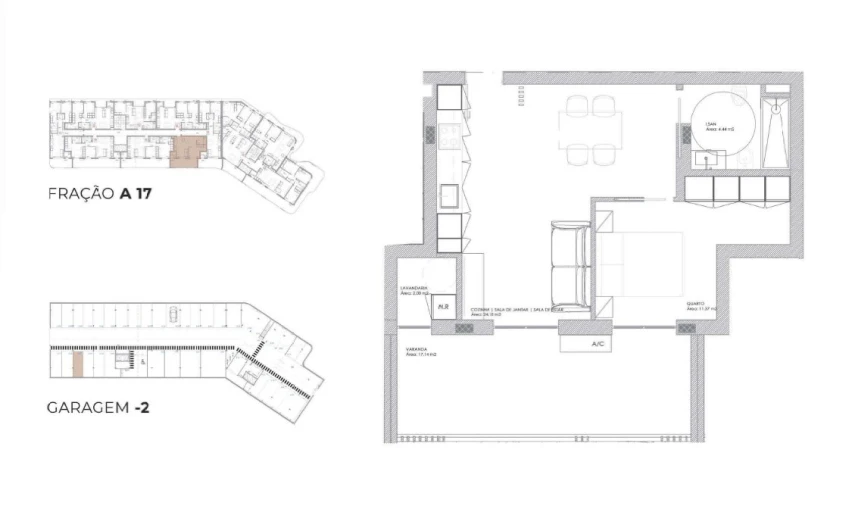 Apartamento T1 para Venda em Oliveira do Douro Planta 1
