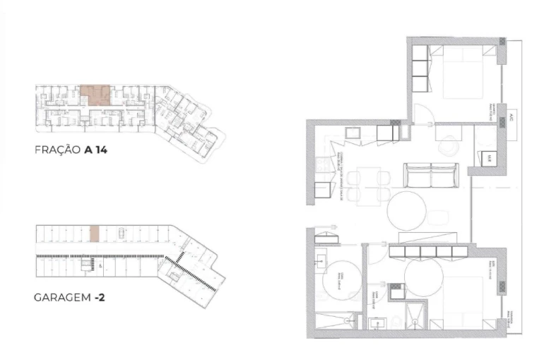Apartamento T2 para Venda em Oliveira do Douro Planta 1