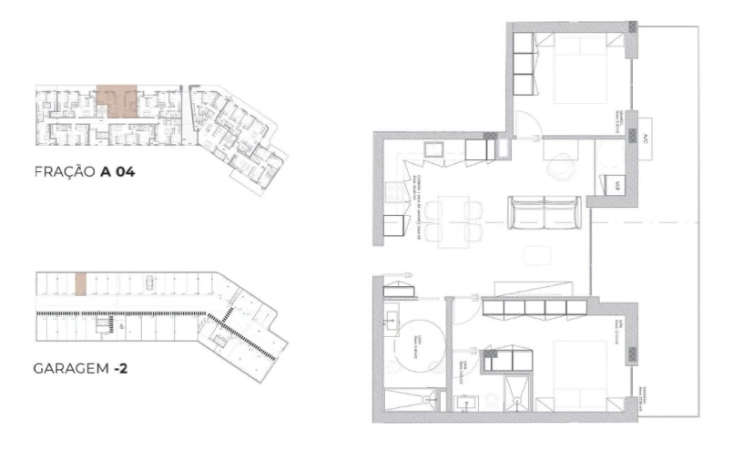 Apartamento T2 para Venda em Oliveira do Douro Planta 1