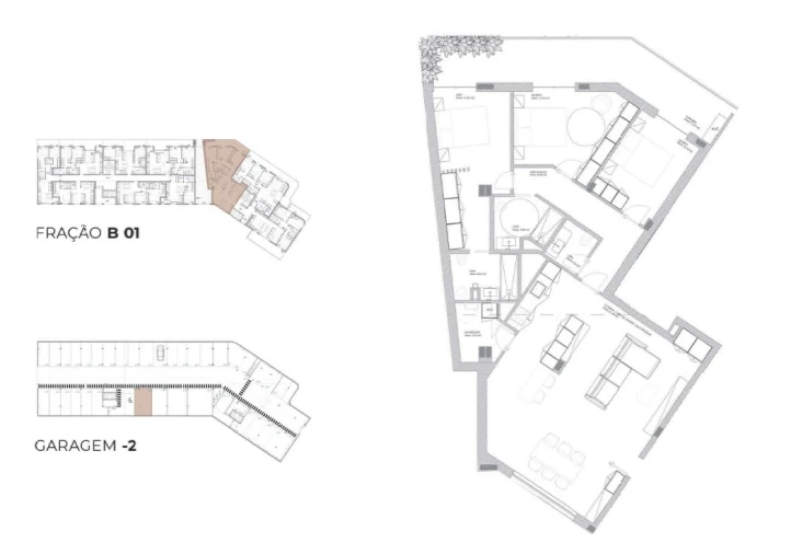 Apartamento T3 para Venda em Oliveira do Douro Planta 1