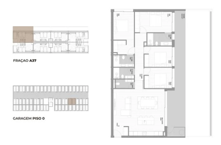 Apartamento T4 para Venda em Fânzeres e São Pedro da Cova Planta 1