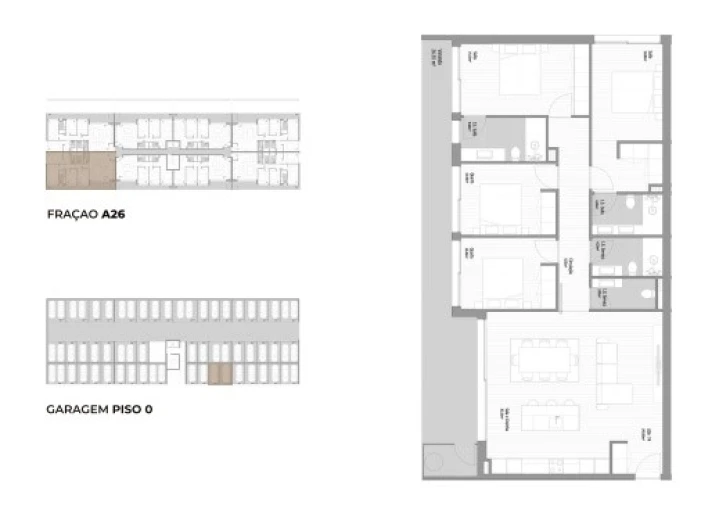 Apartamento T4 para Venda em Fânzeres e São Pedro da Cova Planta 1