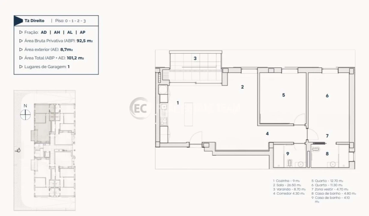 Apartamento T2 para Venda em Oliveira do Bairro Foto 17