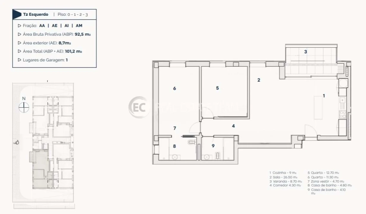 Apartamento T2 para Venda em Oliveira do Bairro Foto 17