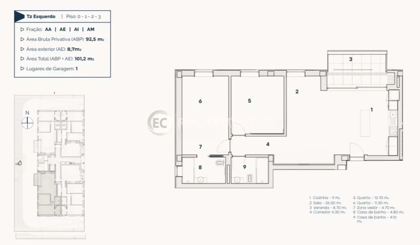Apartamento T2 para Venda em Oliveira do Bairro Foto 17