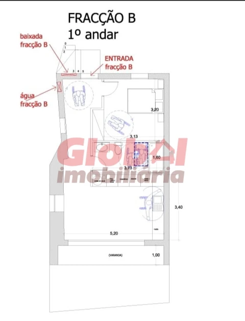 Apartamento T1 para Venda em Bodiosa