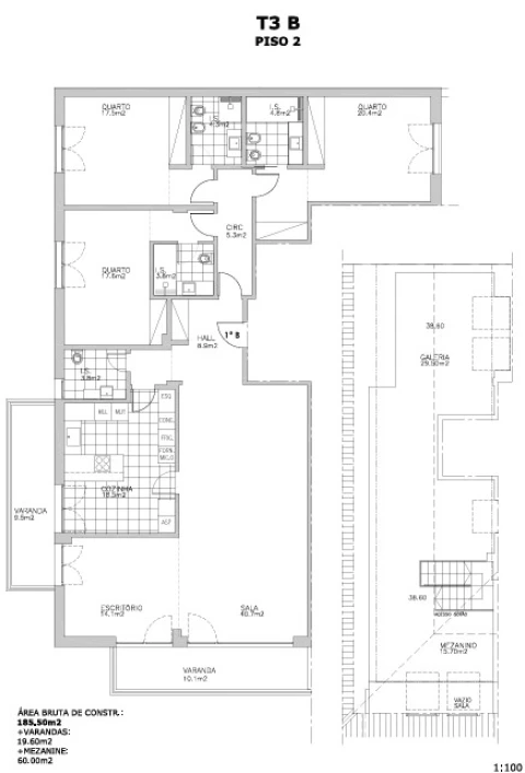 Apartamento T3 para Venda em Carcavelos e Parede
