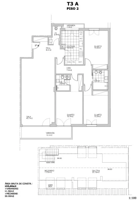 Apartamento T3 para Venda em Carcavelos e Parede